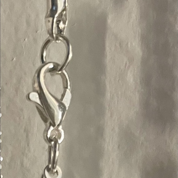 S925 Silver Necklace with 925 Pendant and Blue Topaz Stone - Picture 3 of 3